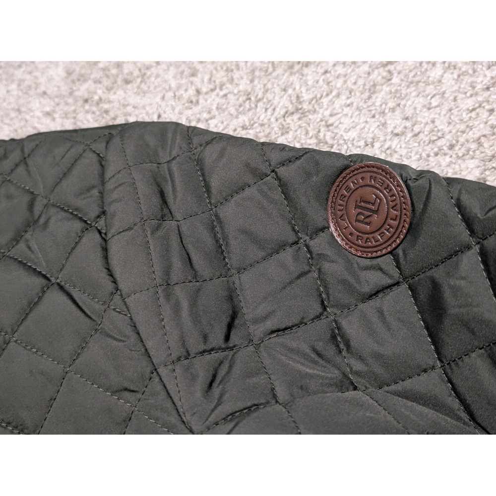 Lauren Ralph Lauren Quilted Jacket Womens M Green Litchfield Loden Barn Coat RL - Picture 5 of 12